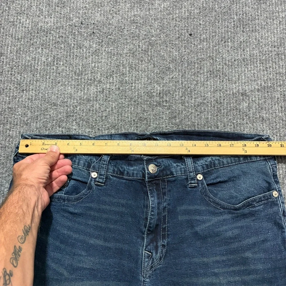 True Religion Rocco Relaxed Skinny Jeans Mens Size 40 Blue Denim Casual Mid Rise